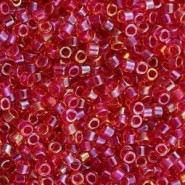 Miyuki delica kralen 11/0 - Light cranberry lined topaz luster DB-62